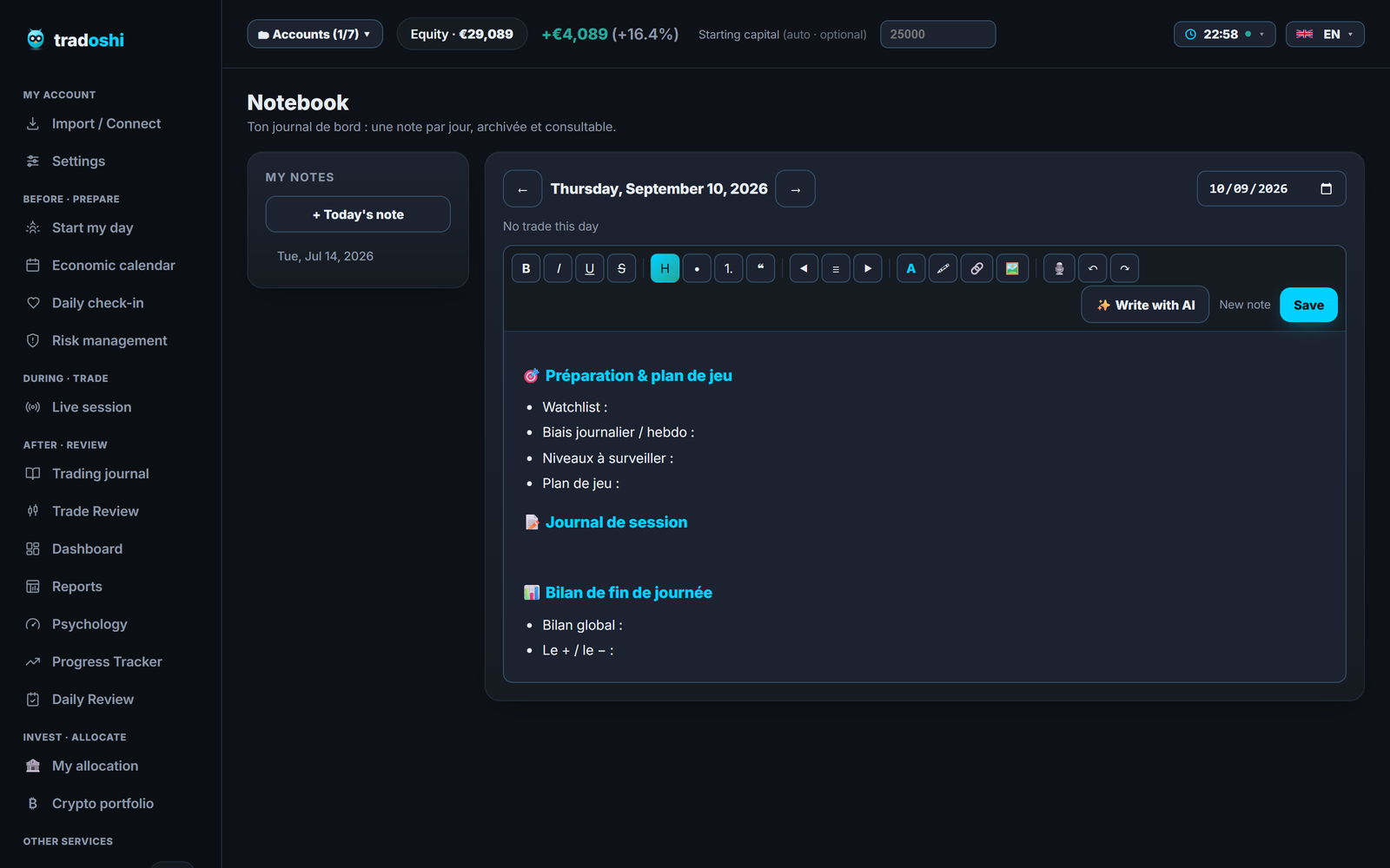 Write with AI, on your real data.